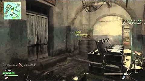 MW3 : S&D: Seatown : Throwing Knife Across Map #1
