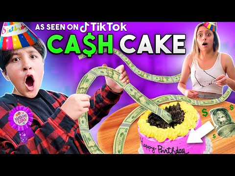 CASH Cake 💲 Mike's 13th Bday! 🤑 (FV Family Tik Tok 💰 Money Birthday Hack)