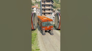 Capsule Buses Bollard Crash - BeamNG.Drive #bus