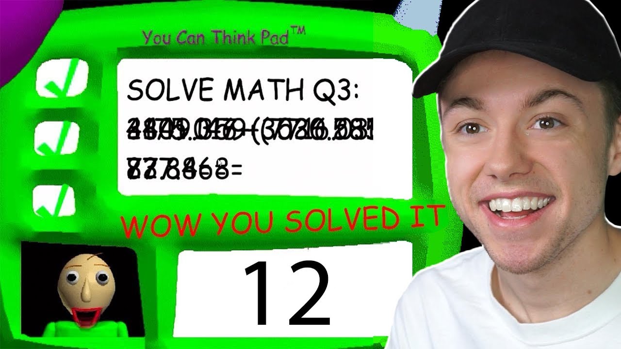 Answering The 3rd Question In Baldi S Basics Youtube