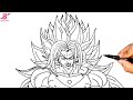 كيفية رسم برولى سوبر ساين Ssj الغريزة الفائقة دراغون بول Drawing Broly Super Saiyan Ssj