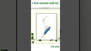 Minimalist line art using python turtle #shorts #paishot #homedecor