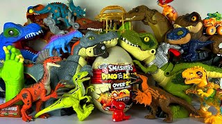 Jurassic World Rebirth ASMR Dinosaur Unboxing T-rex Spinosaurus Giga Raptor Smasher Dino Island 25+