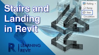 STAIRS AND LANDING | REVIT TUTORIAL FOR BEGINNERS #learningrevit #revit #bim #tutorial #stairs #3d