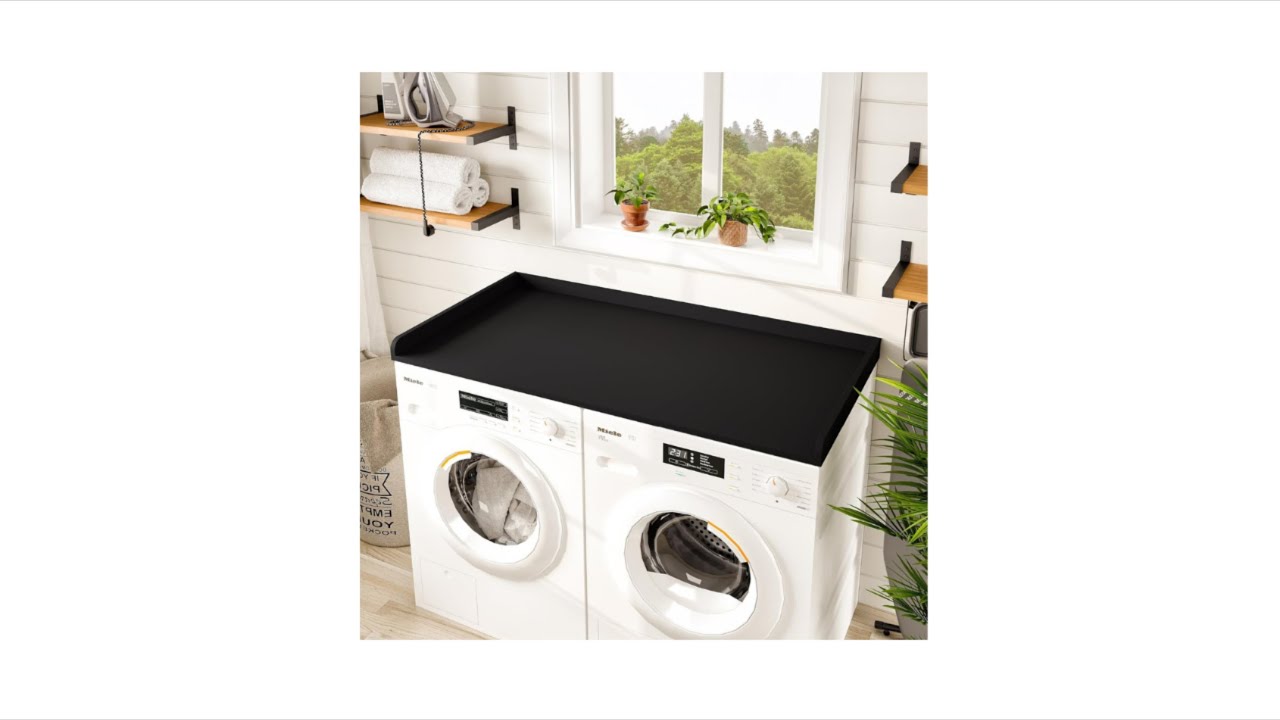 Review: Avana Solid Wood Laundry Countertop | 54”x27.5” Black Pine Washer Dryer Top