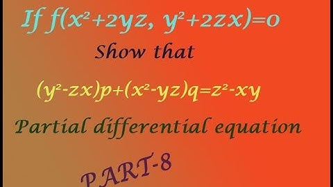 PDE eliminating arbitrary function interesting  example(PART-8)