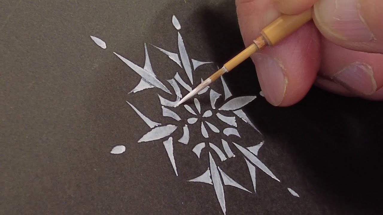 入手不可能！明治時代の日本刺繍型紙三枚 日本刺繍】型紙を使った下絵のつけ方 ③ - YouTube