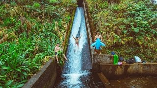 Epic Waterslide on Big Island Hawaii | Travel vlog