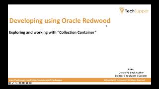 Exploring and working with Collection Container  | Oracle Redwood | Oracle VBCS | OIC | Redwood #oic