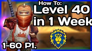WoW Classic HARDCORE Grinding Guide - Level 1 - 40 in 1 week. Alliance Side + Gold for your mount!