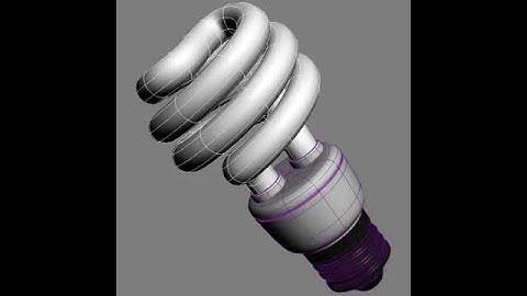 3D Model of Compact Fluorescent Bulb Review