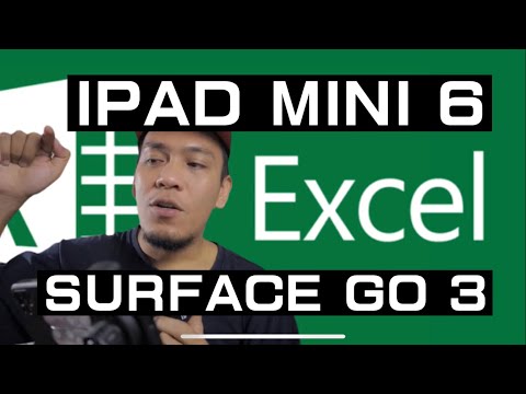 Microsoft Excel di IPAD MINI 6 & Surface GO 3