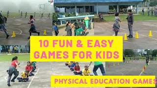 10 Recreational Games (10 Fun & Easy Games for Kids) | Physical Education Games | PE Class | Games