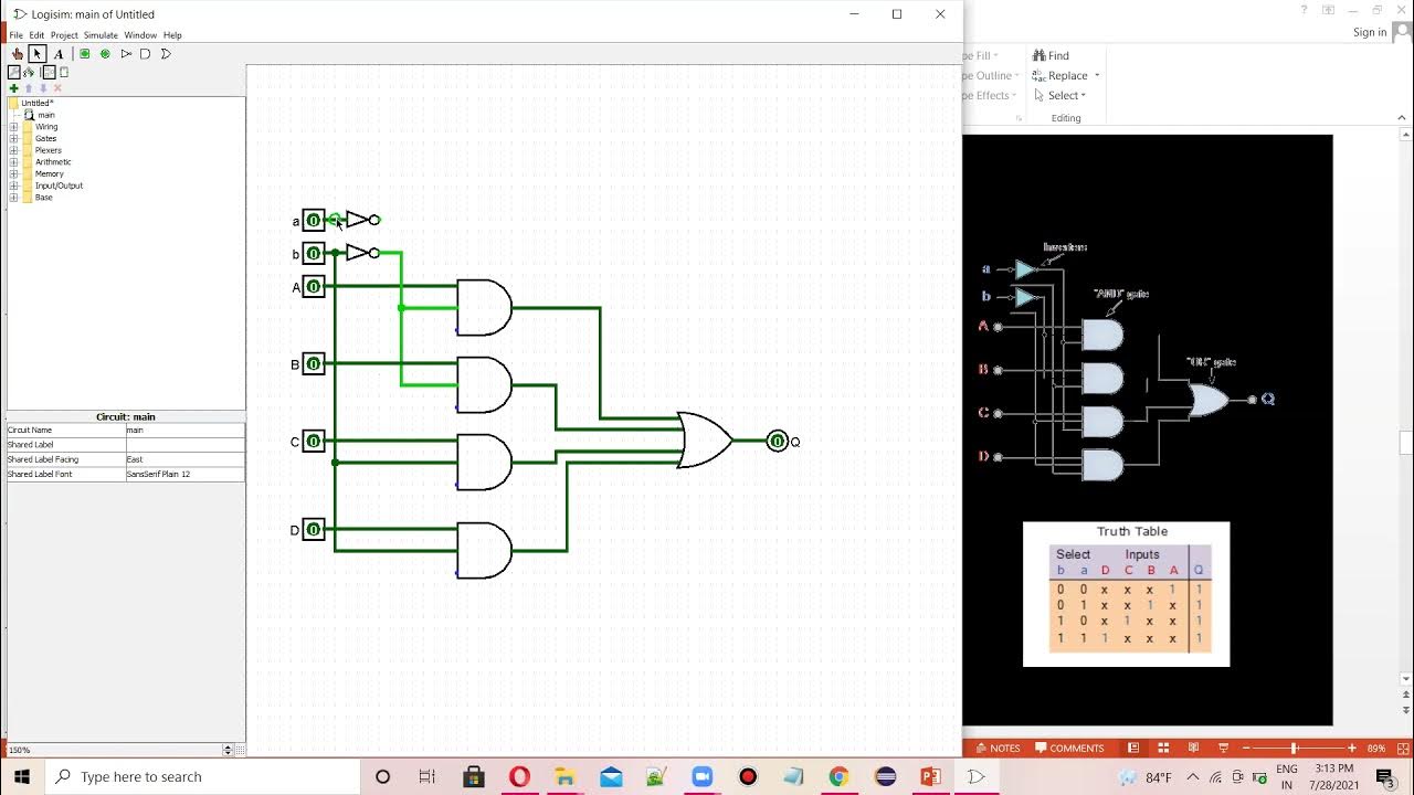 Multiplexer and demultiplexer Using LOGISIM YouTube