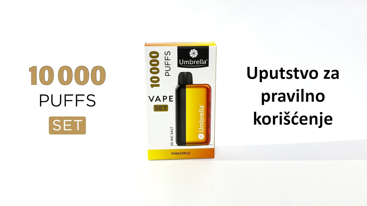 Umbrella 10.000 PUFFS SET - UPUTSTVO ZA KORIŠĆENJE