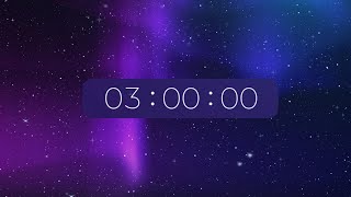 3 minute timer - SPACE aurora stars theme - Dramatic music