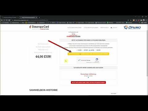 SteuersparCard Gutscheincode einlösen