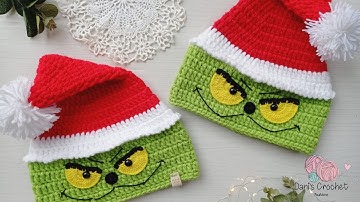 😱Easy crochet hat of the adorable Grinch | in various sizes