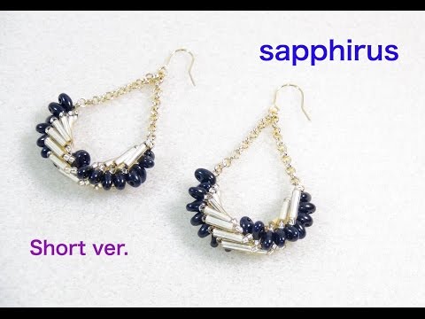 スパイラルロープで編む簡単ピアスの作り方 Short Ver 動画レシピ Diy Spiral Rope Super Duo Youtube