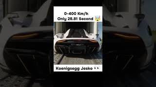 Koenigsegg Jesko 0-400k m/h Only 28.81 Second 🤯 #shorts #youtubeshorts #koenigsegg