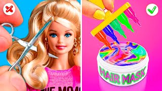 Amazing Doll Transformation With Everyday Items! From Broke To Giga Rich Makeover & Beauty Hacks