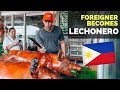 Foreigner becomes a LECHONERO in Manila   Filipino Food Vlog Lechon