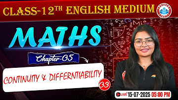 Maths : Continuity & Differntiability | Class 12th Maths Chapter 5 | UP Board English Medium RWA