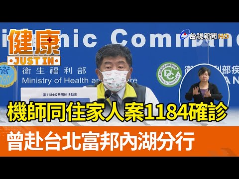 機師同住家人案1184確診 曾赴台北富邦內湖分行【健康資訊】