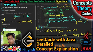 LeetCode 144 | Binary Tree Preorder Traversal | Java Solution Explained Step-by-Step