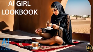 4K Ai Art Lookbook Video Of Arabian Ai Girl ｜ Inspiring Journey Of Barefoot Girl