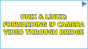 Unix & Linux: Forwarding IP camera video through bridge