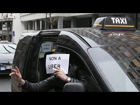 Uber 'killing our jobs,' say Brussels taxi drivers