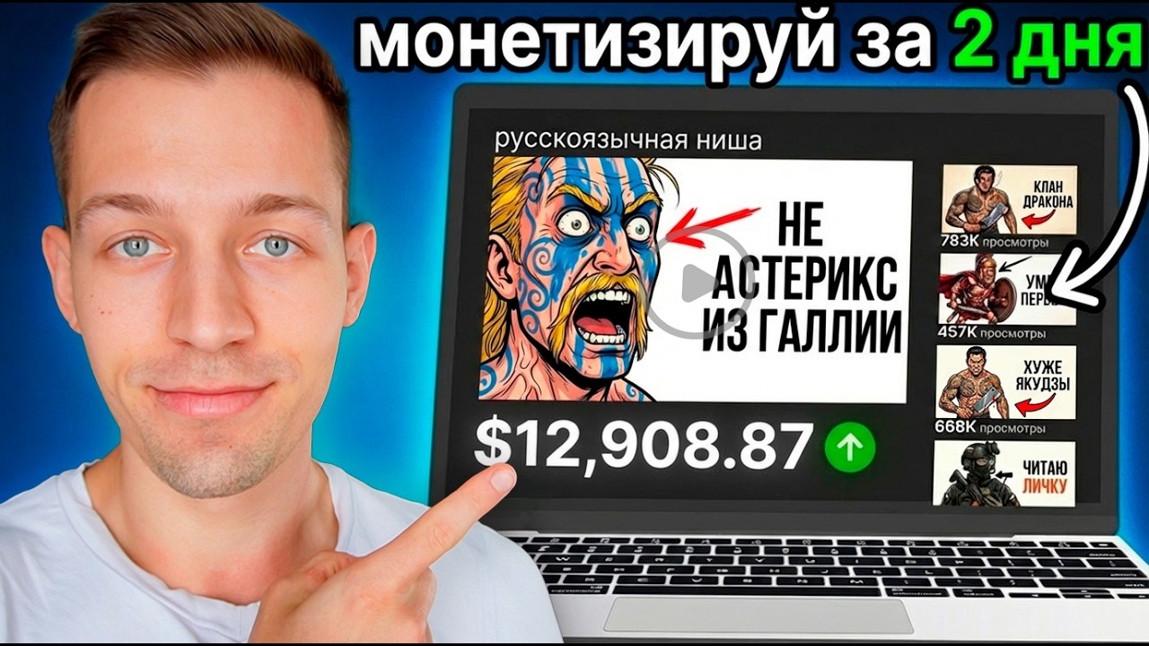 Монетизируемая Русскоязычная Ютуб Ниша для Новичка (ПОЛНЫЙ ГАЙД)