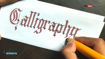 Calligraphy Writing | gothic calligraphy | Blackletter calligraphy | Chisel tip marker calligraphy