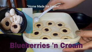 Easy Blueberries 'n Cream Ice Cream / No Machine Ice Cream/Homemade Ice Cream Recipe