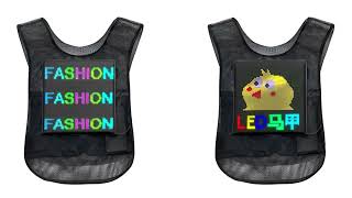 LED waterproof wearable LED advertising vest screen scrolling running message led backpack screen