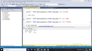 81.LOGICAL OPERATORS -LIKE,OR,NOT OPERATORS IN SQL - TELUGU