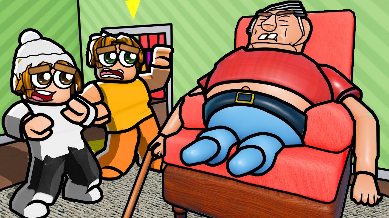 Can we ESCAPE EVIL GRANDPA'S HOUSE!? (OBBY)