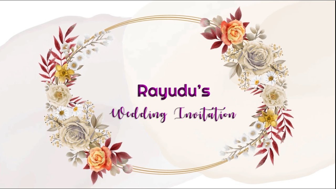 beautiful Hindu wedding invitation video| only for 199 | olive invitations | whats app 9494626394