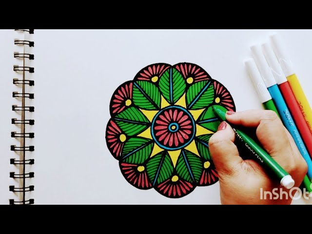 Black Glue Mandala Art Project - I Heart Crafty Things