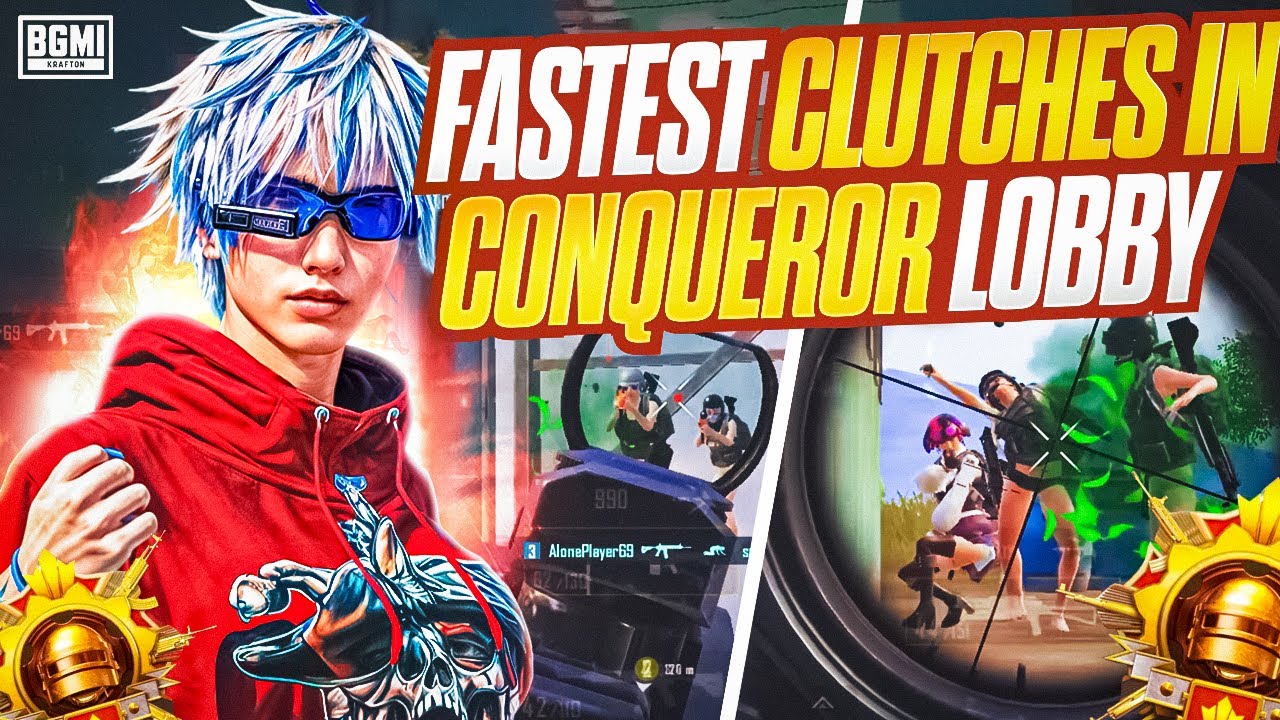 FASTEST CLUTCHES IN CONQUEROR LOBBY🔥🔱| INTENSE CLUTCHES 🔥| BGMI - YouTube