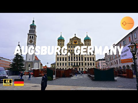 Augsburg, Germany 4K City Winter Walking Tour (2023)