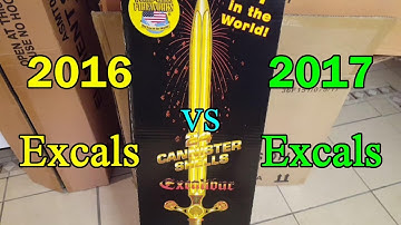 Firework Comparison Demo (Canister Shells) - Excalibur (2016 Version) vs. Excalibur (2017 Version)
