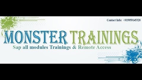 SAP PS Online Training | Video Class | Tutorials - Monster Trainings