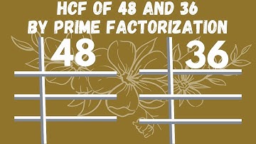 HCF of 48 and 36 by prime factorization | HCF of 48 36 | in Urdu/Hindi |