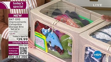 Improvements Collapsible Storage Bins  Set of 4