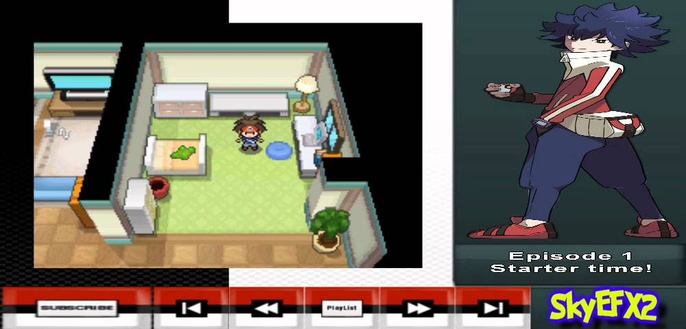 Pokemon Black 2 White 2 Choosing starter and Rival battle - YouTube