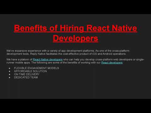Why Hire React Native Developers