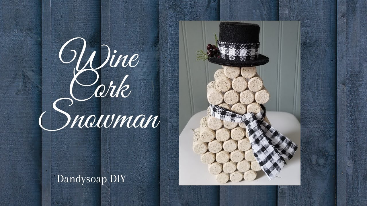 Wine Cork Snowman High End Holiday 