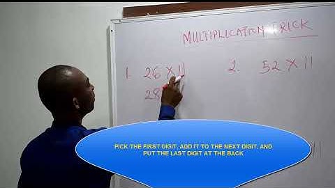 MATHEMATICS TRICK 3 BY KAYODE ADEWALE ON MULTIPLICATION OF 11.